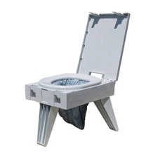 CLEANWASTE D119PET Portable Toilet,Plastic,500 lb MaxWeight 40D987