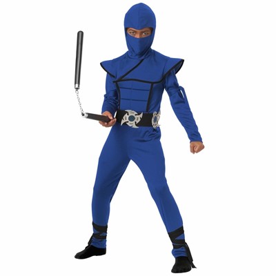 Stealth Ninja blau japanischer Krieger asiatische Buchwoche Jungen Kostüm