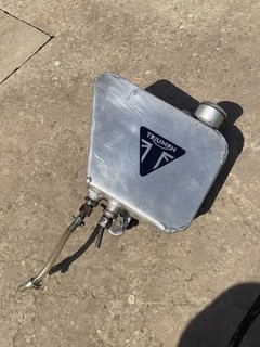 Triumph Tiger Cub Trials Oil Tank Good Condition Aluminium