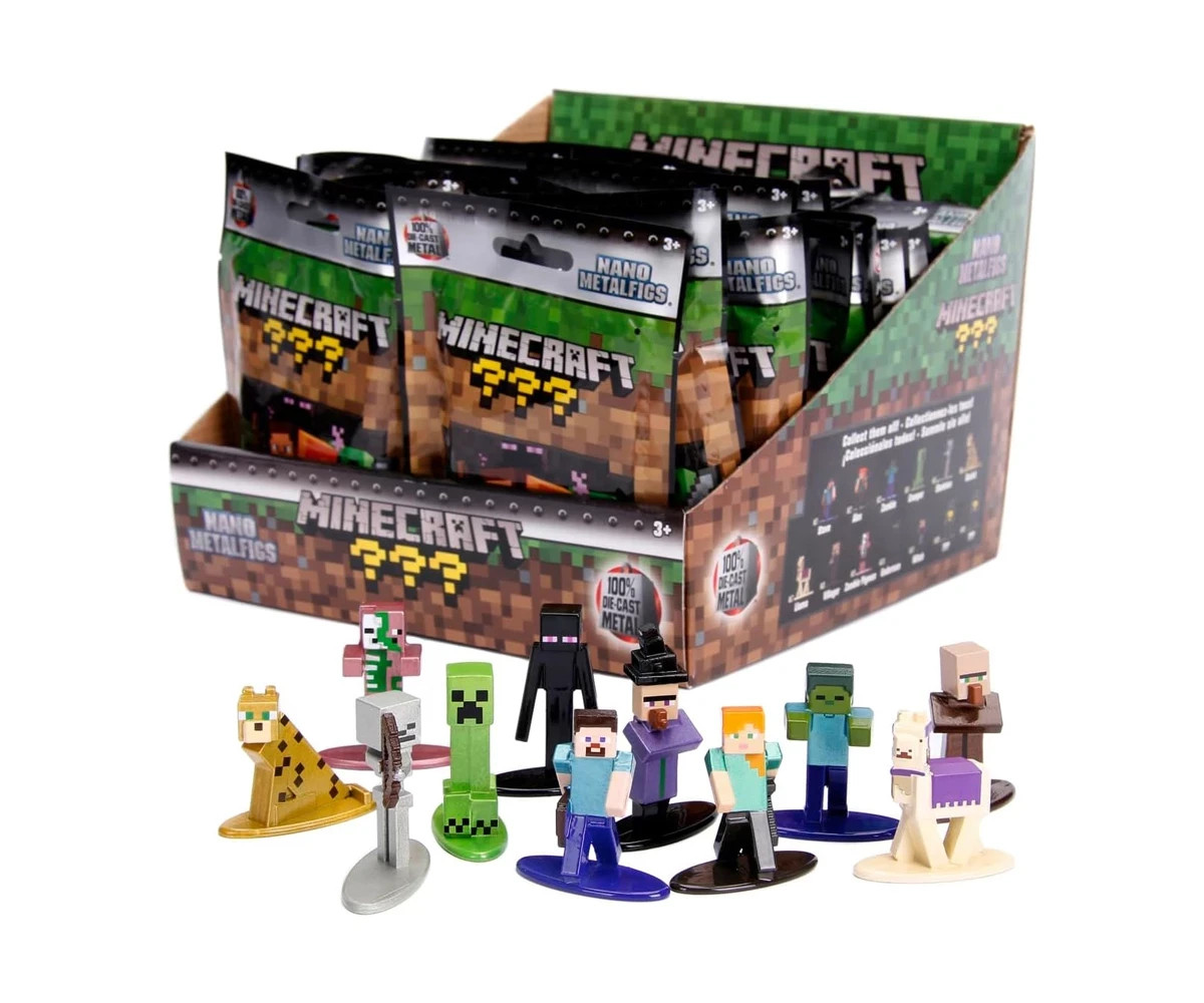 Jada Toys Minecraft Nanofigs 1.65" - 13 figuras de metal coleccionables - eli...