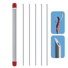 1 Pack 5pcs Sea Fishing Bait Needles Stainless Steel Worm Baiting Needle