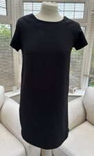Black shift Dress size 8 Atmosphere  Smart Office Work short sleeve knee length