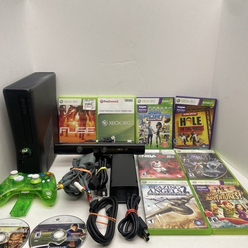 Microsoft Xbox 360 Slim Console Bundle 250GB With 10 Games & Accessories