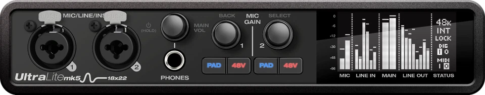 MOTU UltraLite MK5 18x22 USB Audio Interface - Image 4 of 4