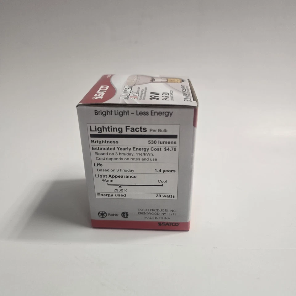 SATCO S2232 39W=50w PAR 20 excel energy saver 34° Narrow Flood - Image 4 of 4