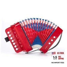 Beginner Accordion Button Control Beginners Accordions Musical 10 Keys Red