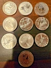 Lot Of (10) x 1/2 oz .999 Silver Round 5.0 Ounces of .999 Silver Content Total