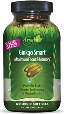 Irwin Naturals Ginkgo Smart Maximum Focus & Memory  120 sgels