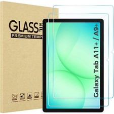2 Pack Screen Protector HD Tempered Glass 9H for Galaxy Tab A11 Plus / A9 Plus