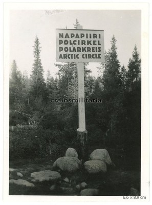 Genuine Photo Polar Circle Arctic Circle Shield in Finland Arctic Front 1942