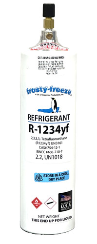 R1234yf, 20 oz., 1.25 Lbs., Refrigerant, Cylinder, Automotive Air Conditioning