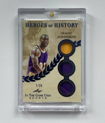 2025 Leaf Magic Johnson Game-Used Triple Patch /35 Los Angeles Lakers