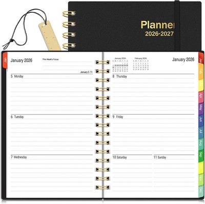 Daily Planner 2026-2027, 18 Month Planner with Tabs, January 2026 - June 2027 We