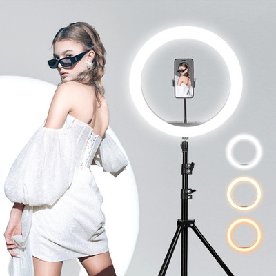 LED Ringlicht 14Zoll 2,1Mt Fotolicht Stativ leuchte USB Handyhalter-Lampe Studio