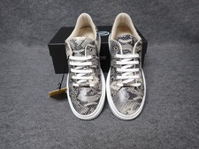 NEW Valentino Fresia Snake Print Leather Sneaker Grey Women's Size 8 SS77 