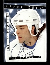 1994-95 Upper Deck Be a Player #58 Chris Simon Autographs
