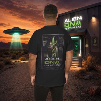 Alien DNA Testing Anunnaki T-Shirt UFO Area 51 Graphic Tee