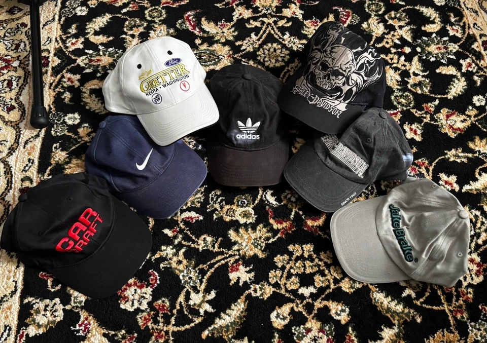 Lote de 7 gorras vintage para hombre mixtas SnapBack y marcas mixtas ajustables Foto 2 de 4