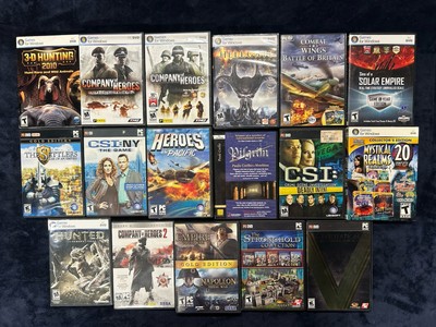 Lot Of 17 Various Vintage PC CD ROM Computer Video Games Good Shape!!
