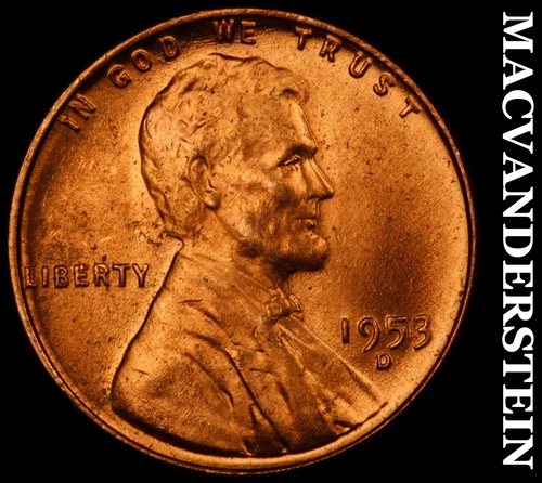 1953-D Lincoln Wheat Cent- Choice Gem Brilliant Uncirculated No Reserve #J2407