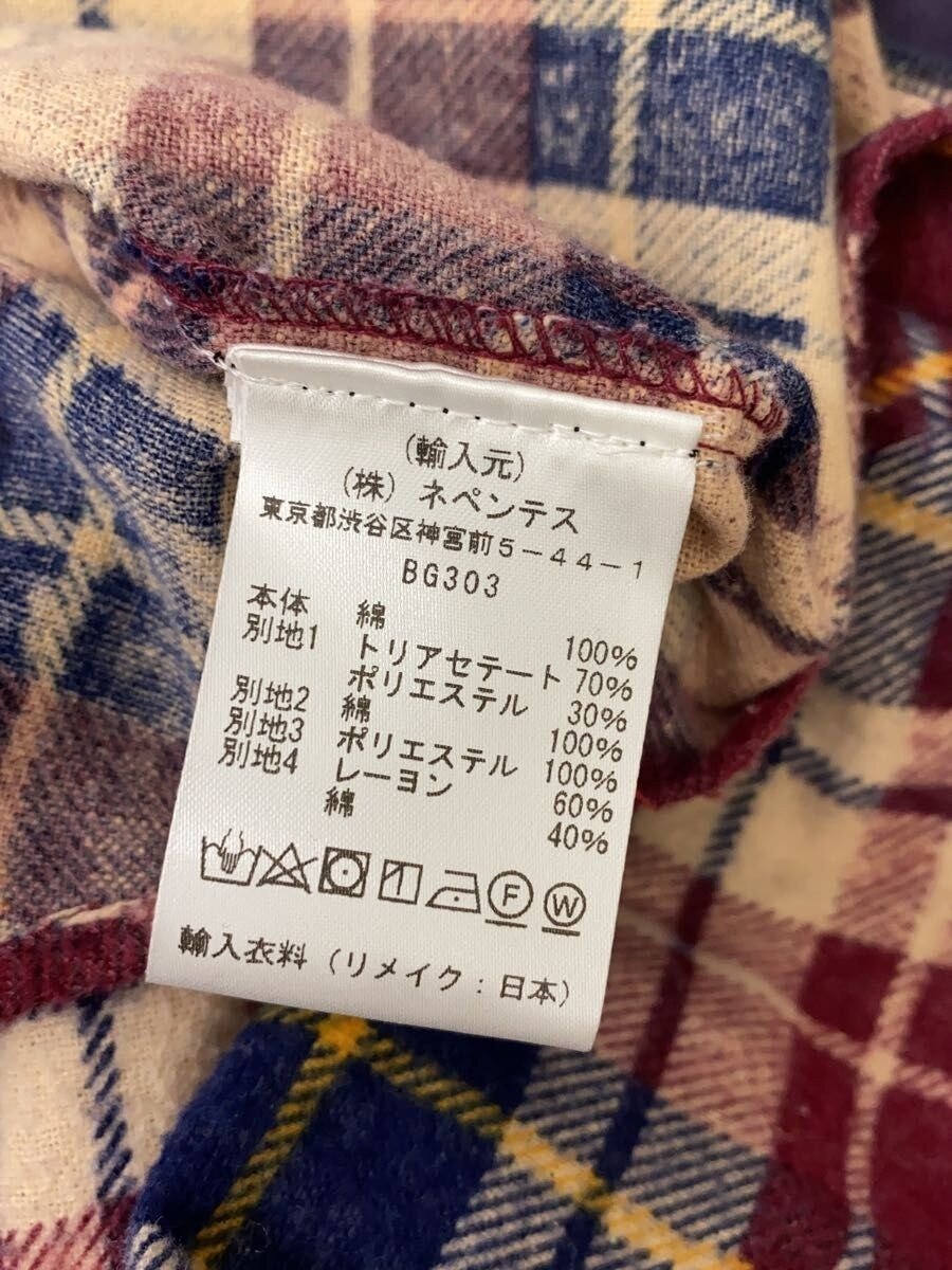 NO U.S. TARIFF!    [M] NEW WITH TAG! NEEDLES REBUILD 7 CUT FLANNEL SHIRT image 5