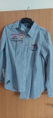 Damen Trachtenbluse blaukariert Größe 44