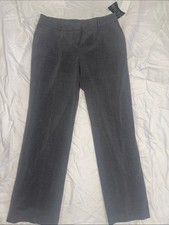 Women  s Gray Career Dress Pants Size 10P NWT Straight Leg Work Office  