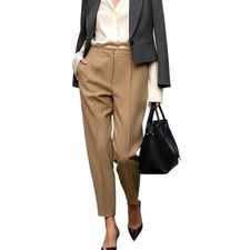 NWT vintage 80s 90s wool blend camel tan high rise classic old money trousers 18