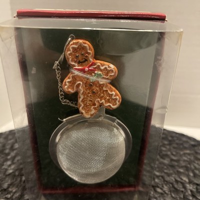 Mulling Spice Ball, Tea Ball W/Gingerbread Man 1997, New By Amco