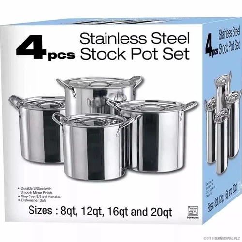 Prima ‎11041C Steel Stockpot Cookware - 4 Piece - Picture 1 of 2