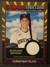 2024 Heritage High Number Christian Yelich Gold Clubhouse Collection Hand #'d/99