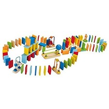 Dynamo Wooden Domino Set Award Winning Domino Racing Building Block Set for