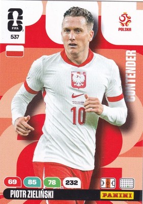 PIOTR ZIELINSKI   PANINI FIFA WORLD CUP 2026  ADRENALYN XL  CONTENDERS # 537