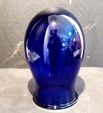 PARALUME IN VETRO DI MURANO BLU, H 150 mm, FATTO A MANO