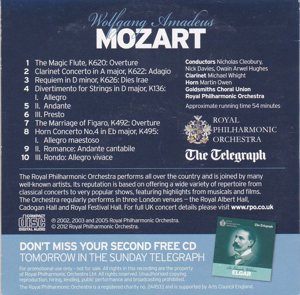 ROYAL PHILHARMONIC ORCHESTRA Wolfgang Amadeus Mozart - Bild 2 von 3