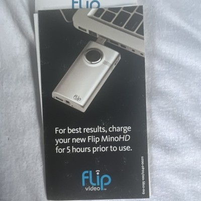 Flip Video MinoHD Pocket Camcorder 2.0in LCD USB Silver/Black w/ Box Guide