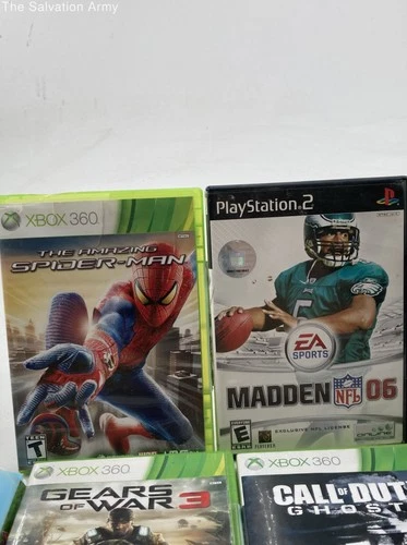 Microsoft Xbox 360 Halo Anniversary Call Of Duty Ghosts Assorted Games Lot Of 7