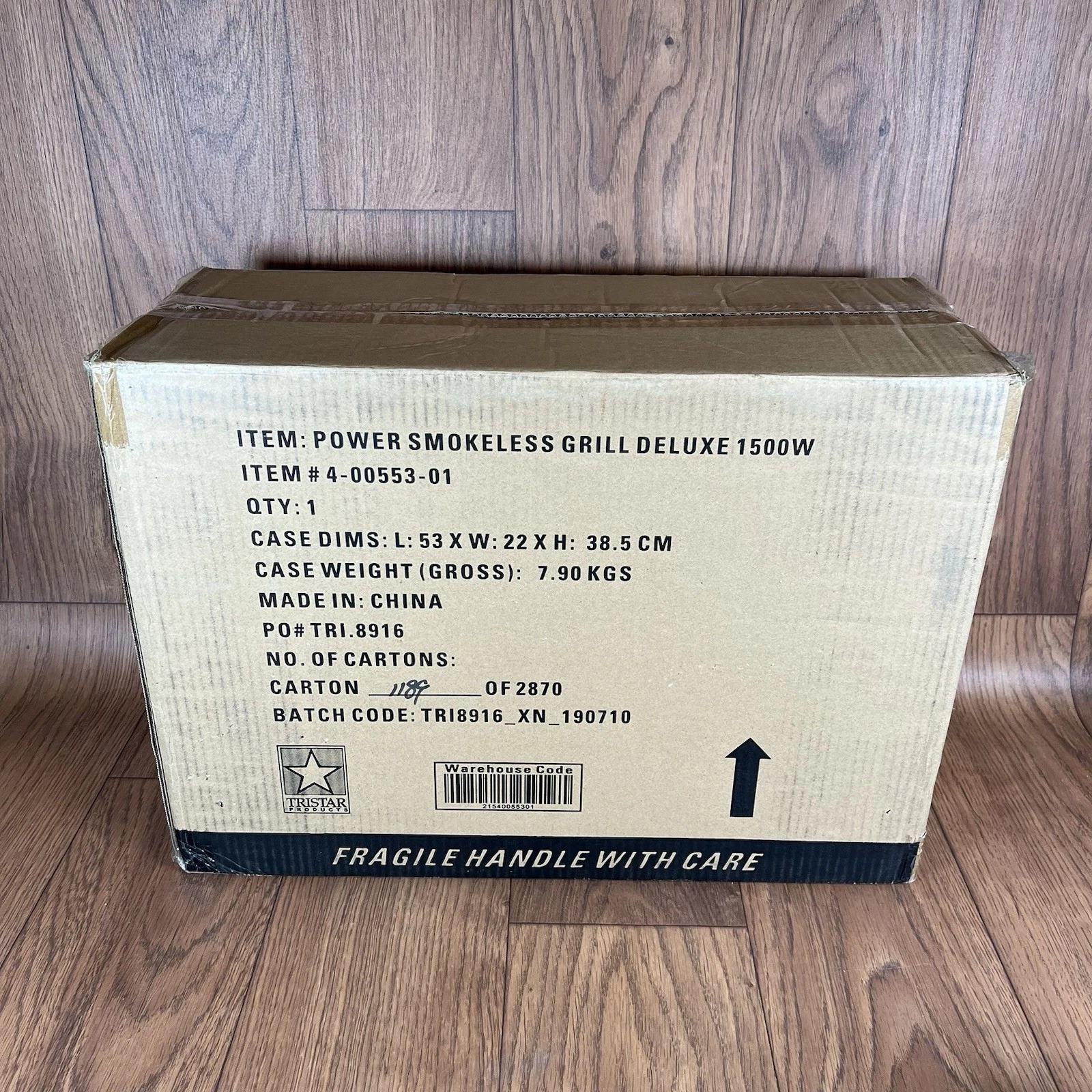 Tristar Electric Power Smokeless Grill Deluxe 1500W Open Box New