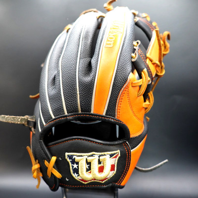 Wilson BEAR Custom Order Infield Glove 1723 Black/Orange Pro Stock Leather Japan