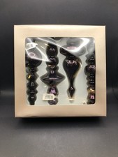 Alte Christbaumkugeln Glas Lila OVP Baum Schmuck Handgefertigt Und Mundgeblasen