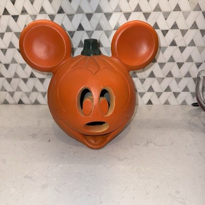 Vintage Disney Mickey Mouse Light Up Jack-o-lantern Pumpkin Halloween Blow Mold