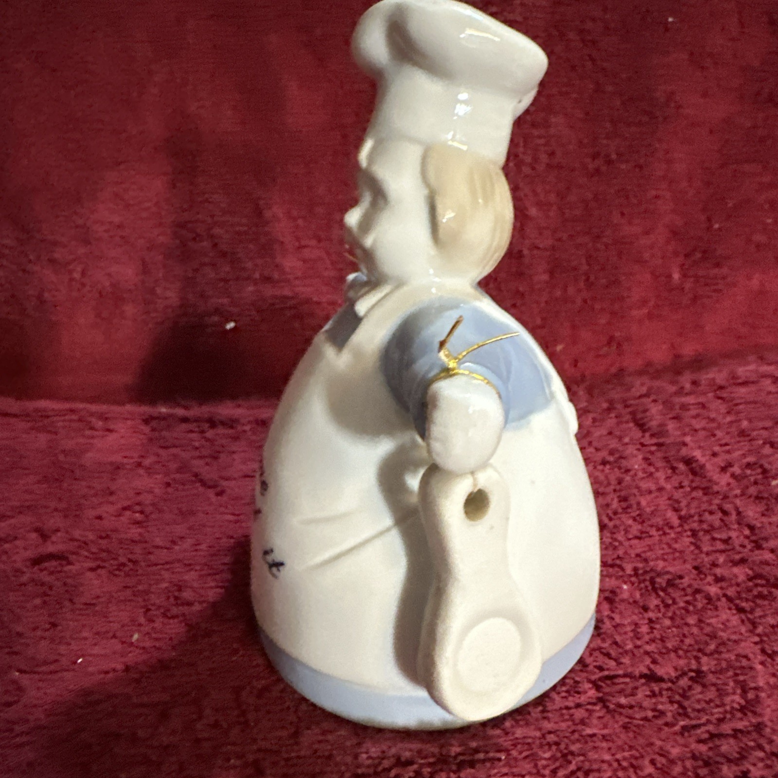 Vintage Chef in Apron Come and Get It Dinner Bell with External Chimes