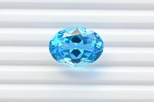 AAA 5.95 Natural Santa Maria Blue Brazilian Aquamarine Loose Oval Gemstone Cut