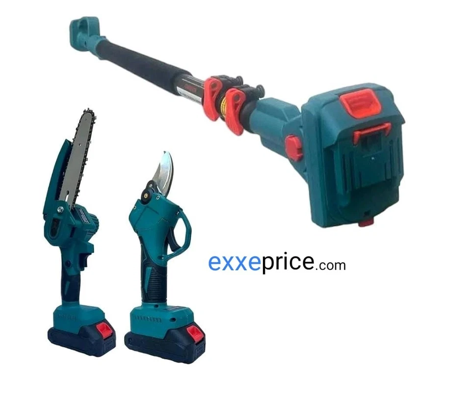 KIT POTATURA MOTOSEGA OLEATORE 8" + CESOIA A BATTERIA CON ASTA TELESCOPICA - Immagine 3 di 4