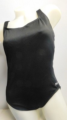 TYR Badeanzug Gr.40 Schwarz Sport Schwimmen Miederfutter Brustfutter Logo