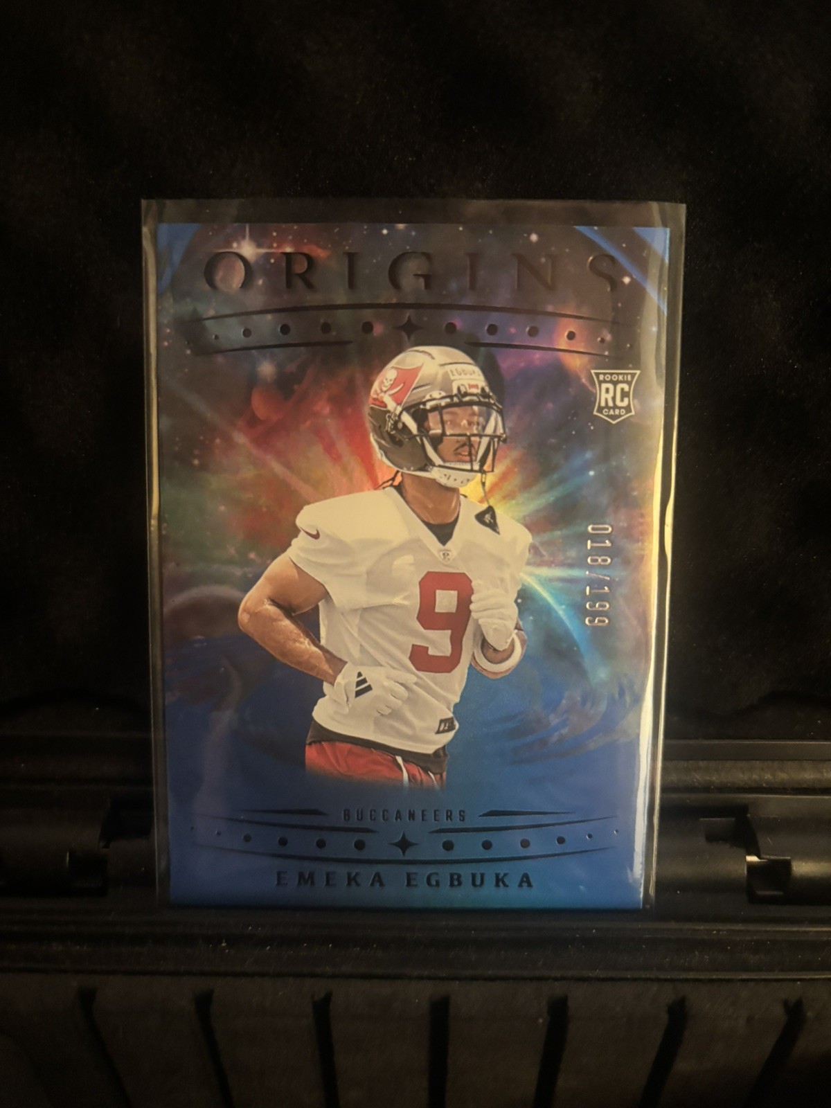 2025 Origins Emeka Egbuka Blue /199 Rookie RC No. 146 Buccaneers