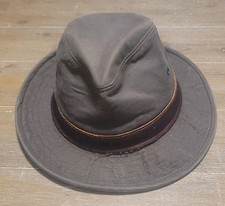 Goorin Bros. Florence Lake Weather Resistant Wide Brim Fedora Made in USA Sz Lrg