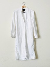 Assembly the Label SMALL 100% cotton white long sleeve mini shirt dress