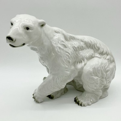 Royal Dux große Eisbär Figur Tschechisches Porzellan Modell 331 Hochglanz