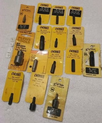 15PC CAL-VAN 3/8'' DRIVE-5/16'' BIT HOLDER &TORX & HEX BIT SET USA  